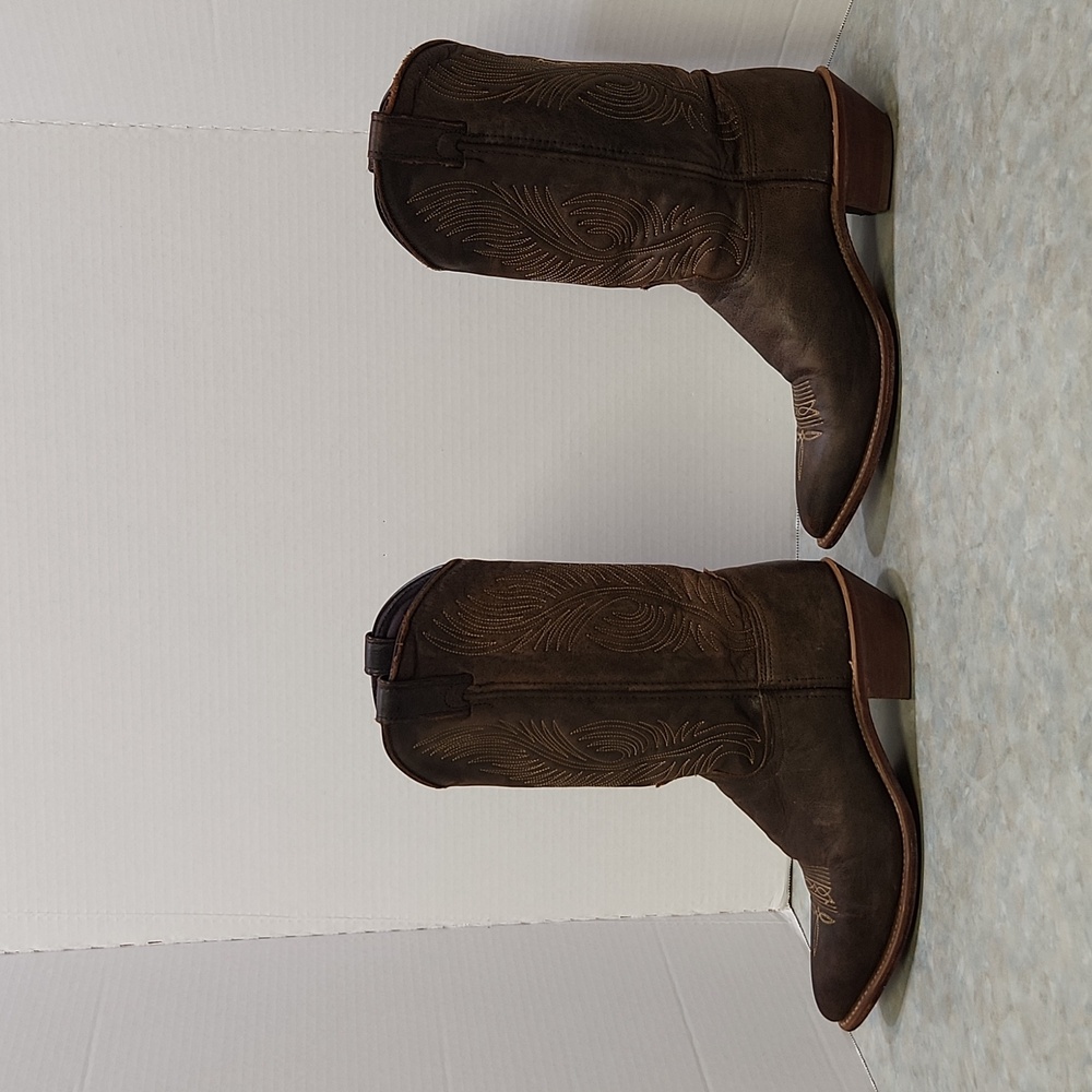 Abilene 9059 brown cowgirl boots 10 - Picture 3 of 11